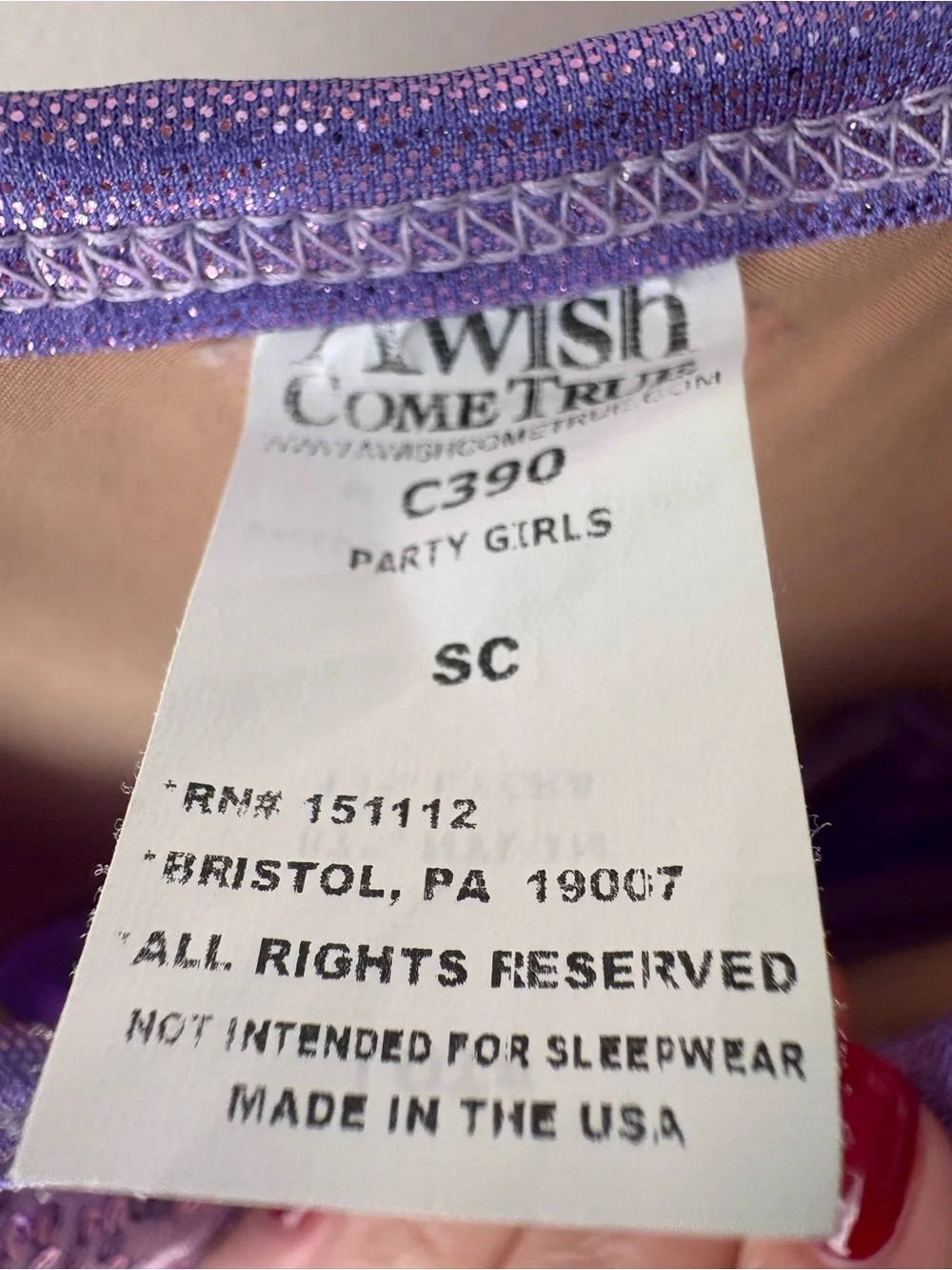 A WISH COME TRUE Lilac Sequin Tulle Dance Costume Dress Ballet - Size 2-3